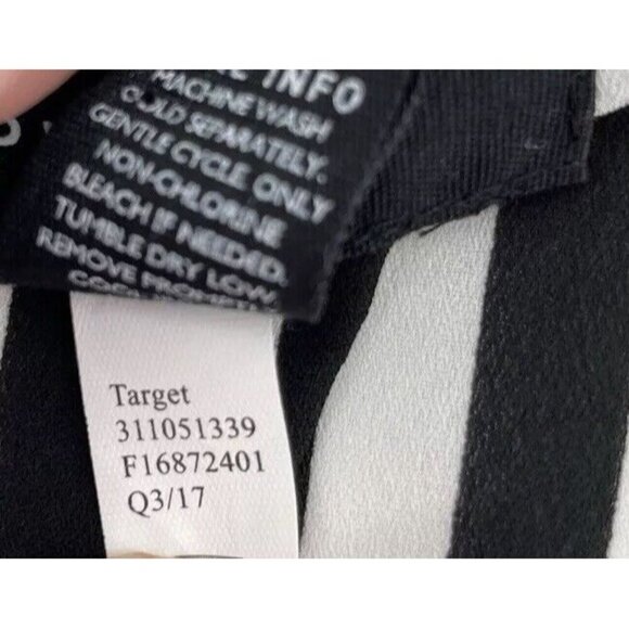 Who What Wear Women’s Striped Ruffle Tie Front Chiffon Midi‎ Skirt Size 8 - Picture 10 of 13